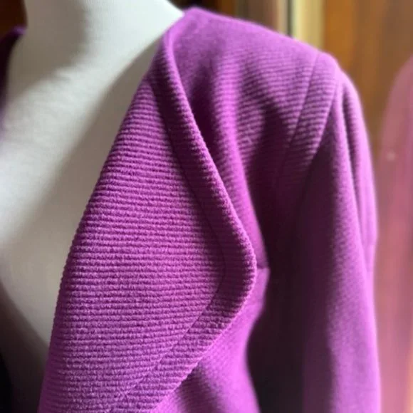 KRIZIA Vintage Purple Jacket Coat - IT42 - US 6 - Picture 4 of 11